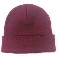 100% Acrylic Heathered Roll up Knitted Beanie Hats (S-1061)